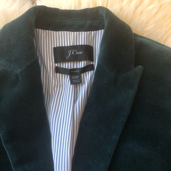 (Sold) Nwot J crew parke blazer velvet 00p - Picture 4 of 6